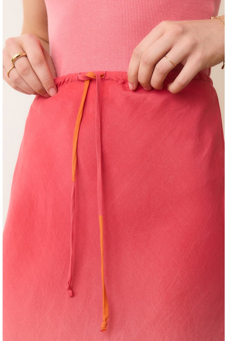 Gabriella Drawstring Maxi Skirt, Alternate, color, WARM OMBRE