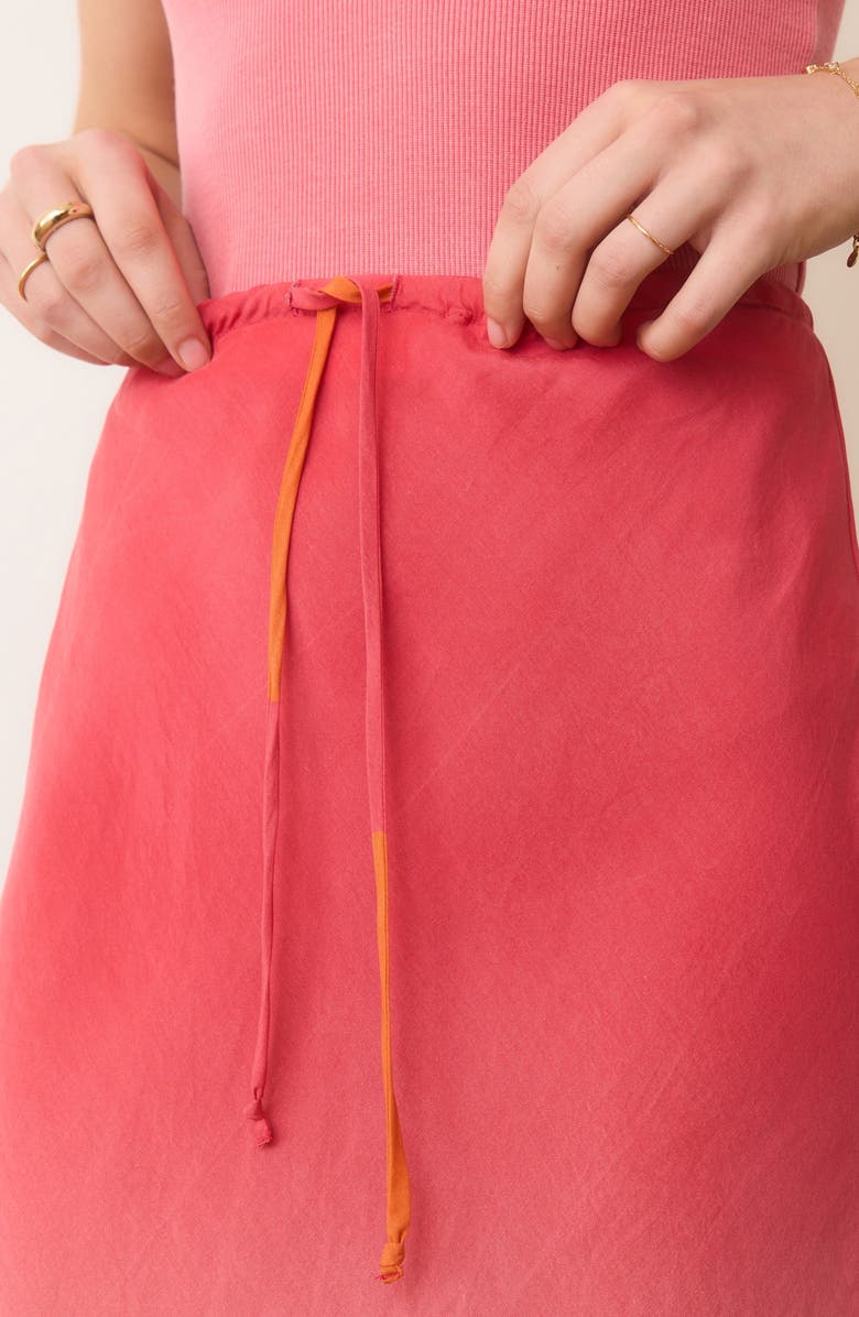 Marine Layer Gabriella Drawstring Maxi Skirt, Alternate, color, Warm Ombre