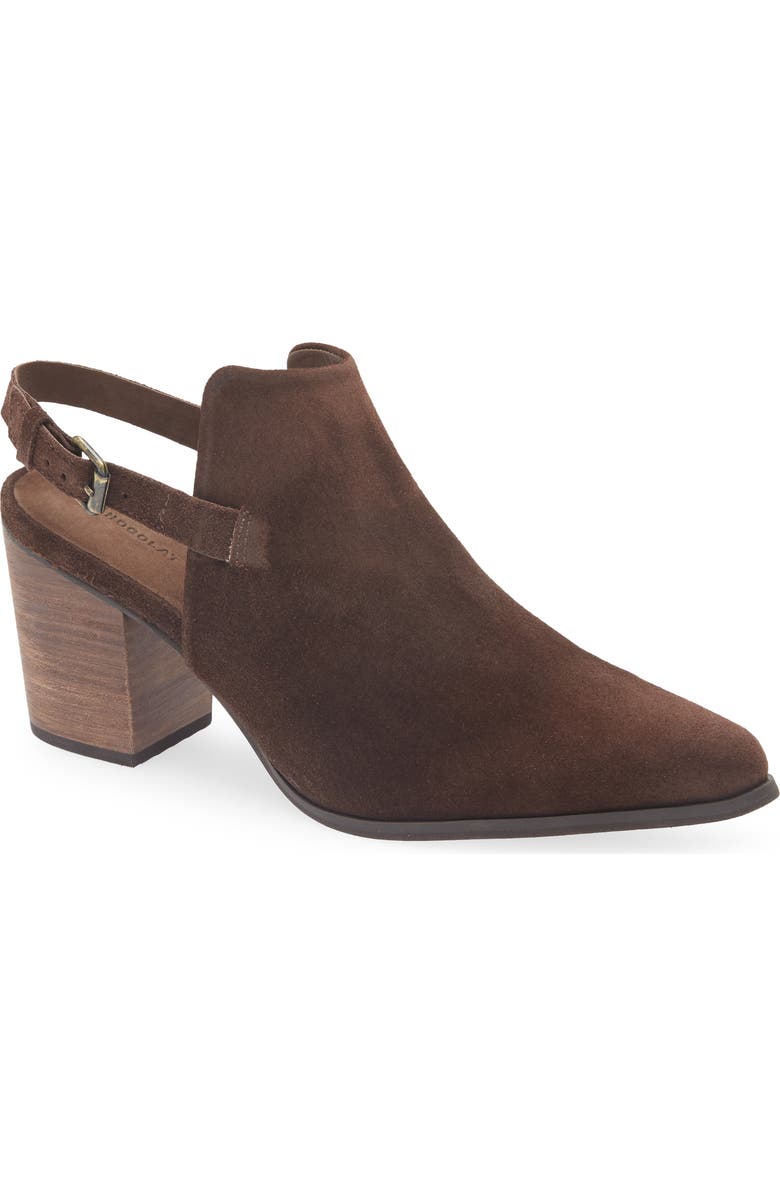 Chocolat Blu Evie Slingback Bootie, Main, color, Brown Suede