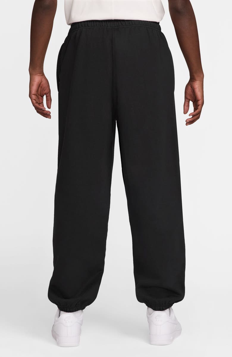 Nike Solo Swoosh Fleece Sweatpants, Alternate, color, Black/Black/White