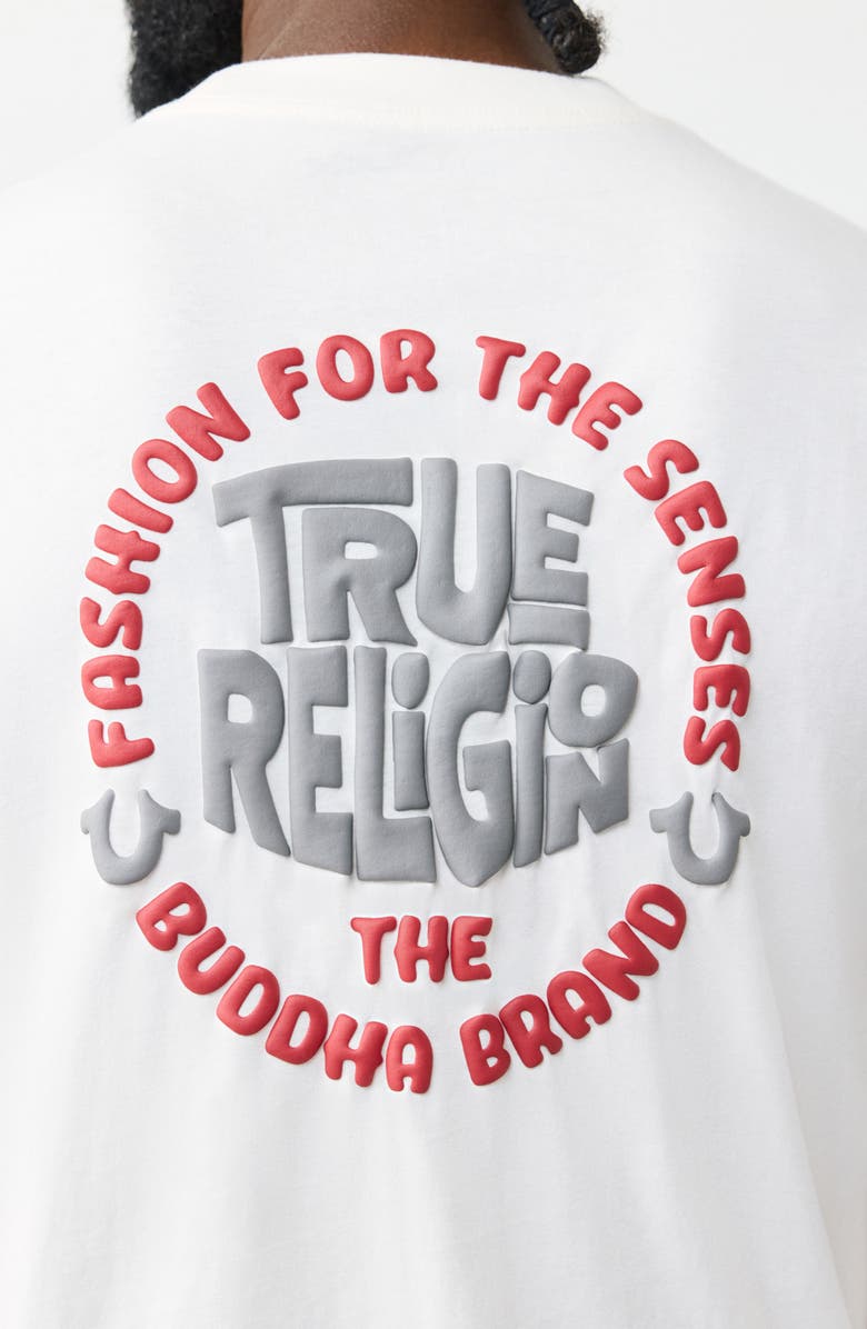 True Religion Burger Logo Tee, Alternate, color, Winter White