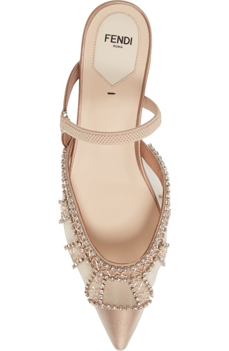 Fendi Colibri Crystal Embellished Mule, Alternate, color,