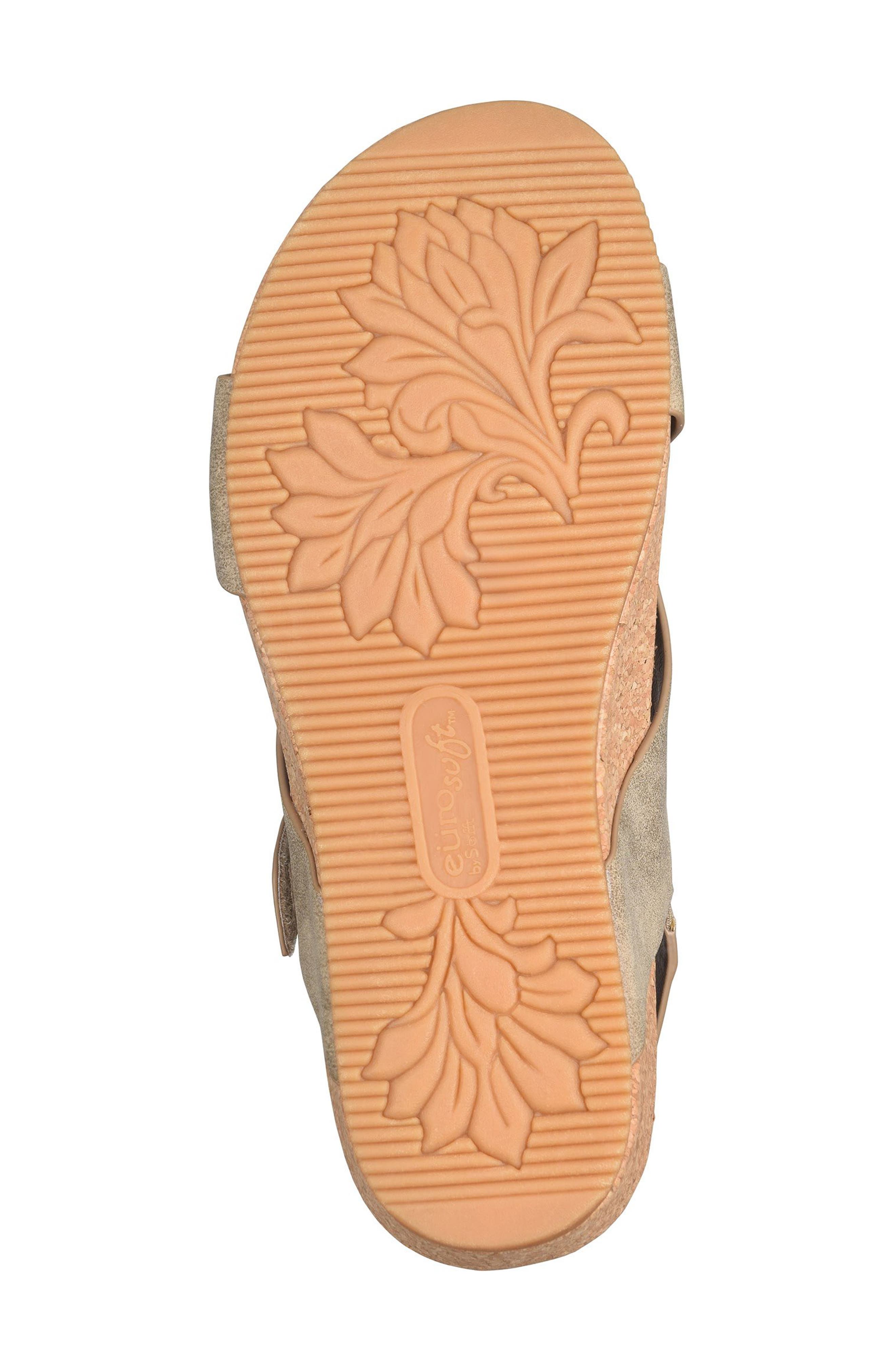 EUROSOFT Gannon Wedge Sandal, Alternate, color, Stone Taupe