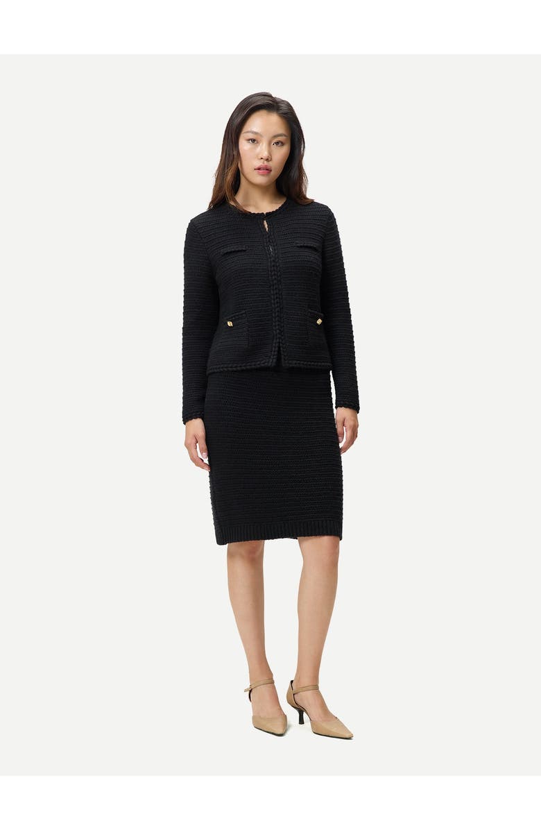 Gobi Cashmere Cashmere Sheath Skirt, Alternate, color, Black