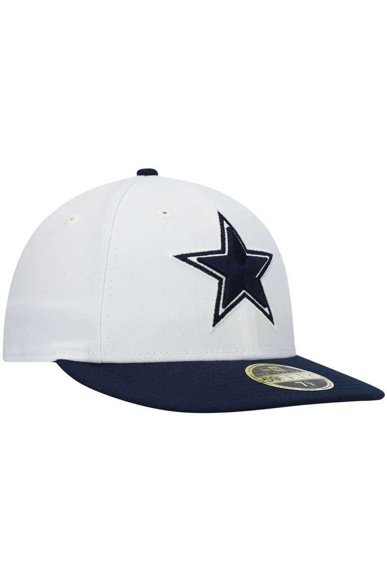 Men's New Era White/Navy Dallas Cowboys 59FIFTY Fitted Hat, Alternate, color, White