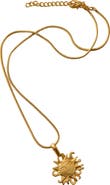 Ten Thousand Villages Calida Plate Sun Pendant Necklace