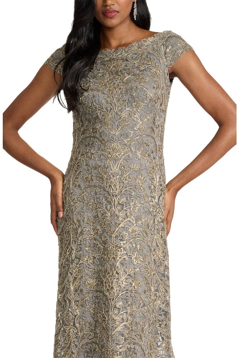 Metallic Embroidery Body-Con Gown, Alternate, color, SMOKE PEARL