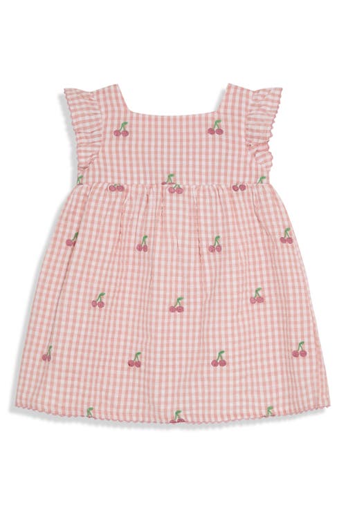 Jojo Maman Bébé Jojo Maman Bebe Cherry Embroidered Gingham Dress, Bloomers & Bucket Hat Set
