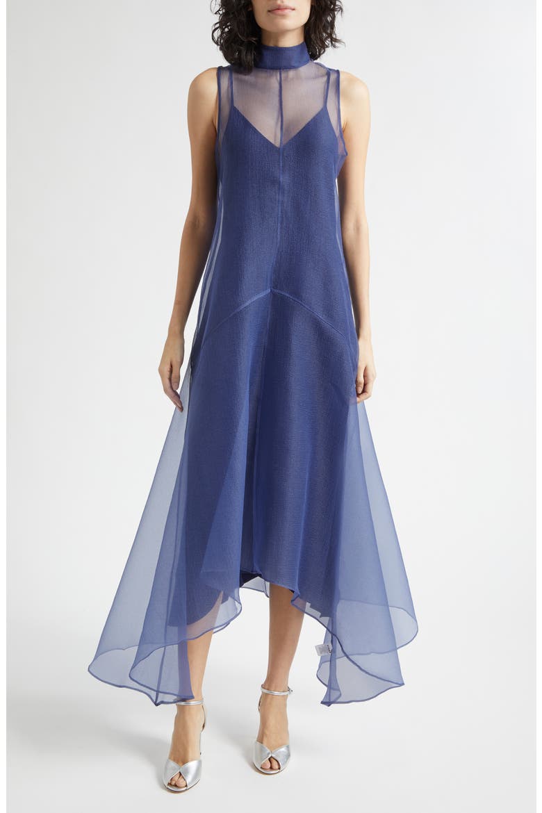 Auden Sleeveless Chiffon Gown, Main, color, NAVY