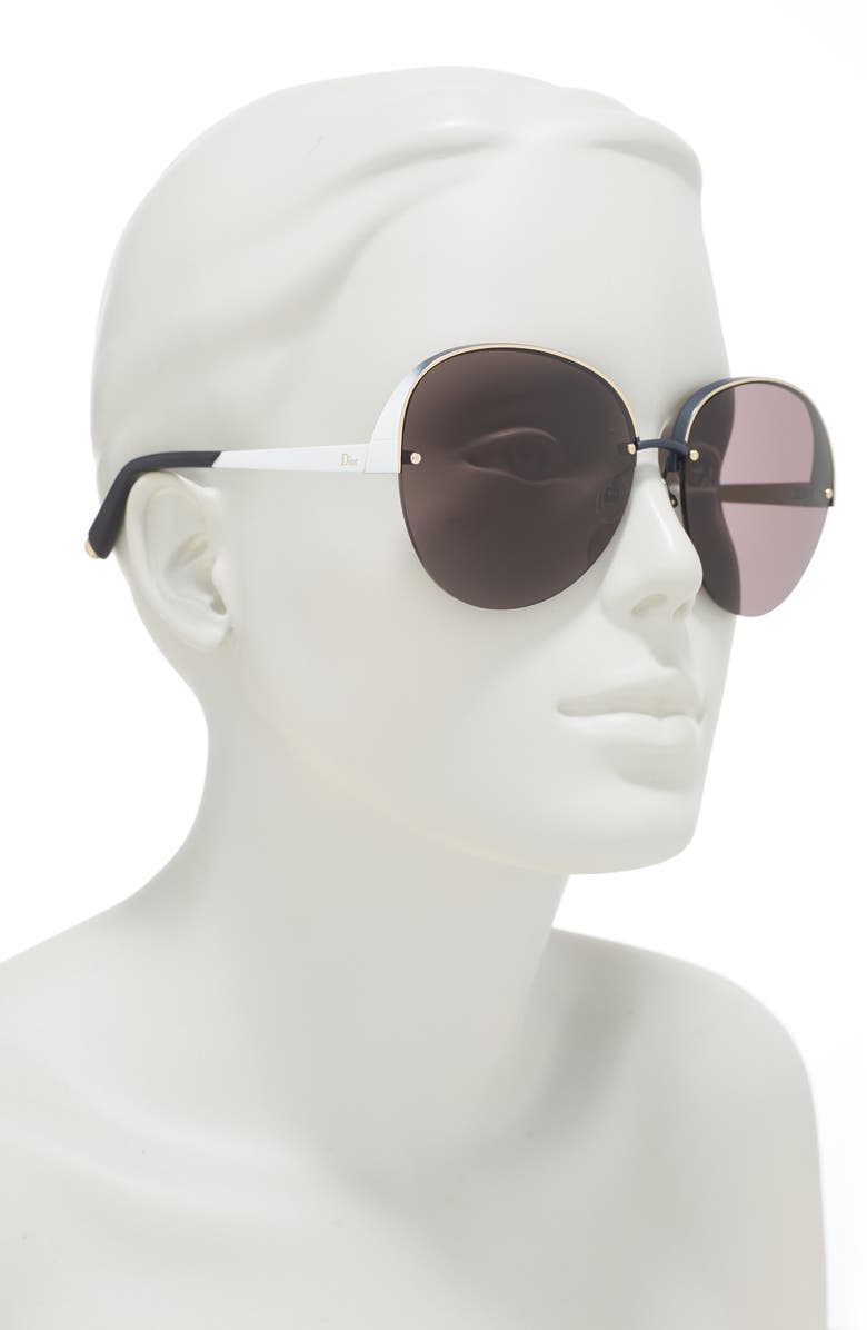 CHRISTIAN DIOR 63mm Oversized Sunglasses, Alternate, color, Mtivryblu
