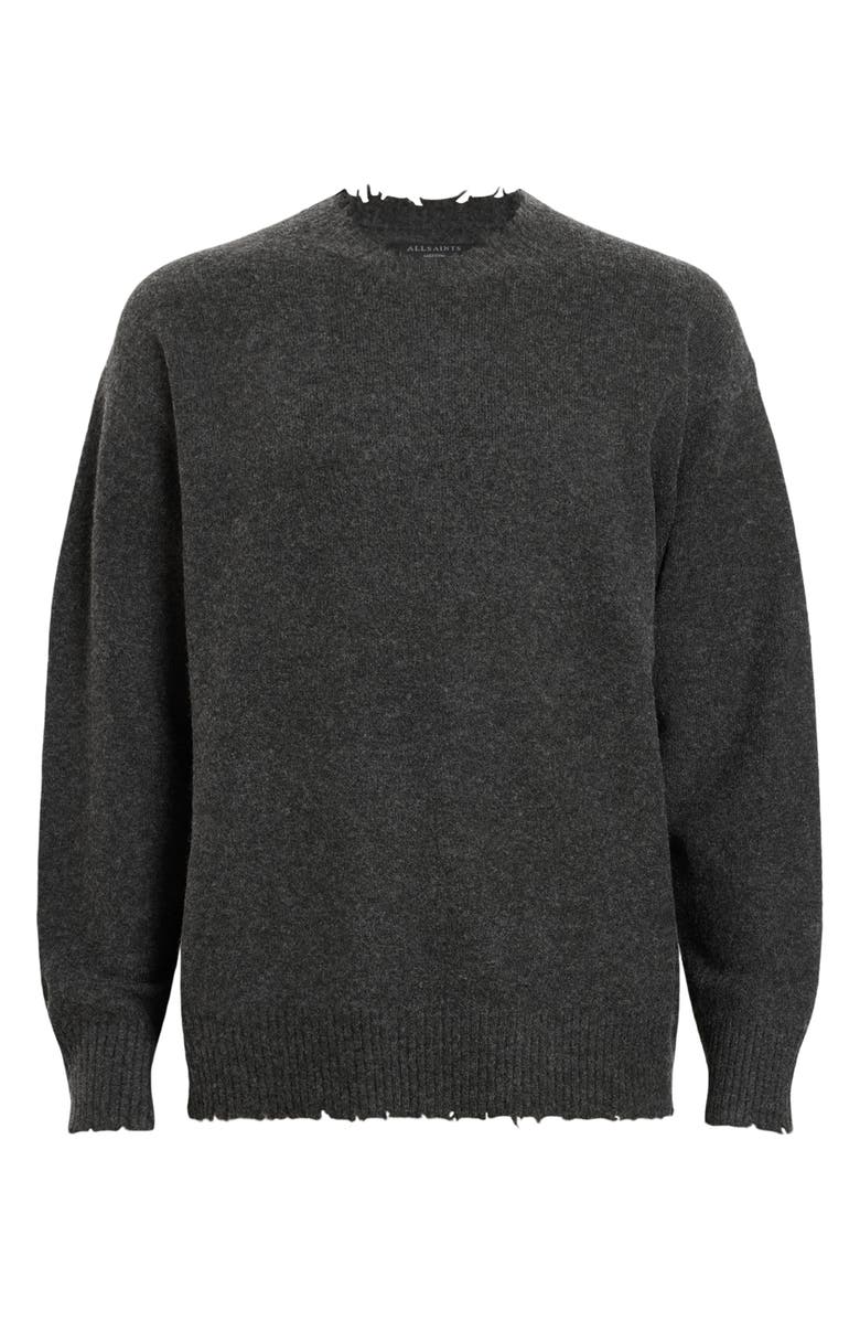 AllSaints Luka Distressed Crewneck Sweater, Alternate, color, 