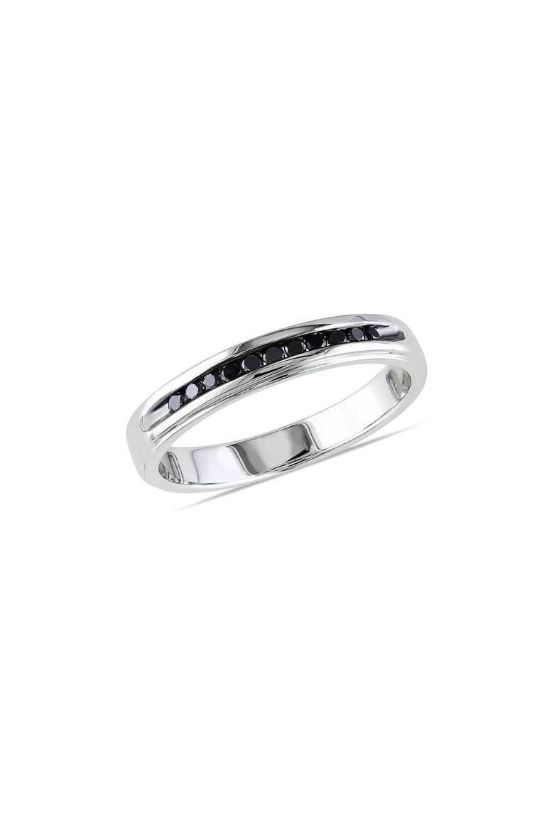 Men's Black Diamond Band Ring - 0.25ct., Main, color, BLACK