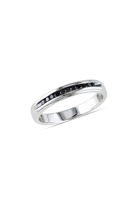 Men's Black Diamond Band Ring - 0.25ct.
