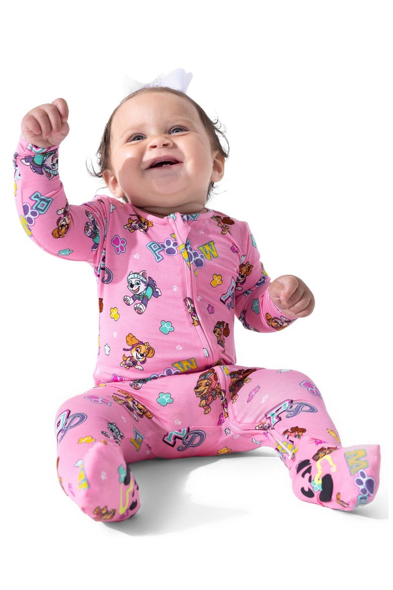 Baby PAW Patrol Varsity Pink Convertible Footie, Alternate, color, PAW Patrol: Varsity Pink