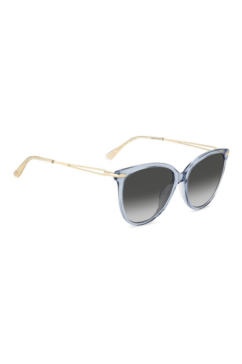 58mm Gradient Butterfly Sunglasses, Alternate, color, AZURE/ DARK GREY SF