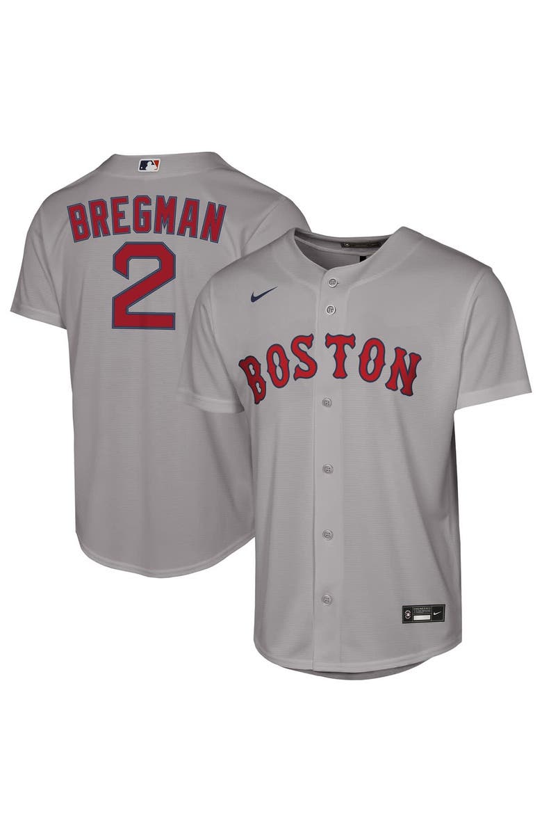 Nike Youth Nike Alex Bregman Gray Boston Red Sox Road Replica Jersey, Main, color, Gray
