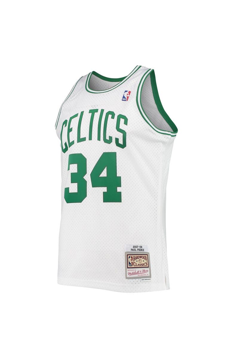 Mitchell & Ness Men's Mitchell & Ness Paul Pierce White Boston Celtics Hardwood Classics Swingman Jersey, Alternate, color, 