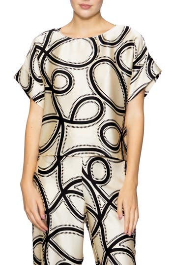 Melloday Dolman Sleeve Top In Multi