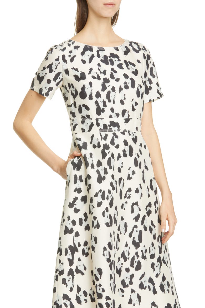 Amanda Spot Print Silk Dress, Alternate, color, PEPPERMINT MULTI
