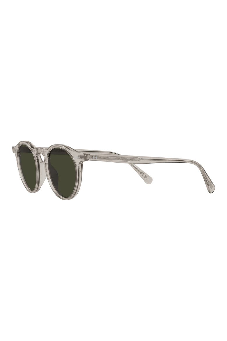 47mm Small Polarized Round Sunglasses, Alternate, color, GRAVEL
