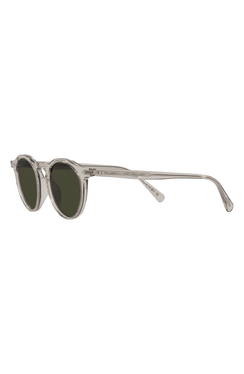 Oliver Peoples 47mm Small Polarized Round Sunglasses, Alternate, color, Gravel
