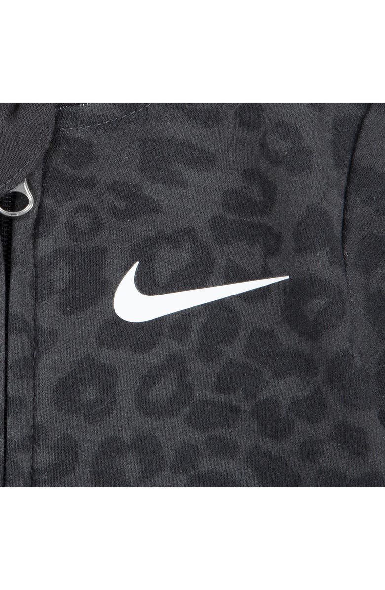 Nike Animal Print Cotton Blend Footie, Alternate, color, 