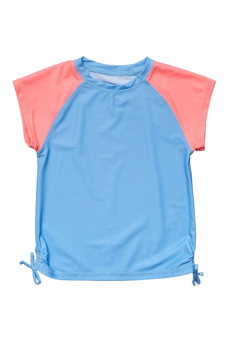 Kids' Cornflower Short Sleeve UPF 50+ Rashguard, Main, color, BLUE