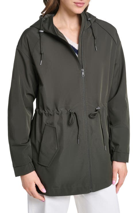 Water Resistant Hooded Rain Jacket