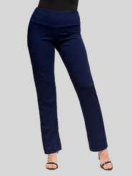 24seven Comfort Apparel Comfortable Stretch High Waist Dress Pants