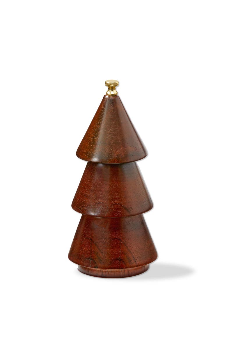 tag Tree Salt and Pepper Grinder Shakers Set Brown Christmas Decor, Main, color, Brown