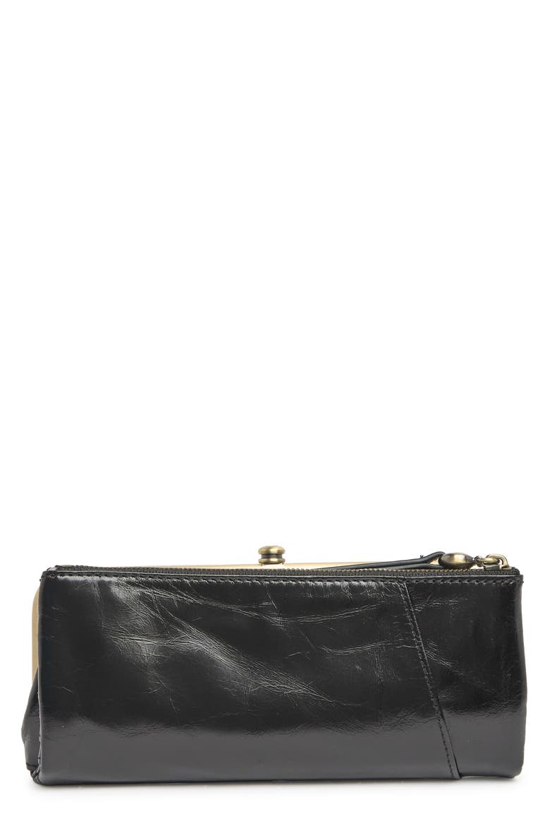 Wind Leather Clutch Bag, Alternate, color, BLACK