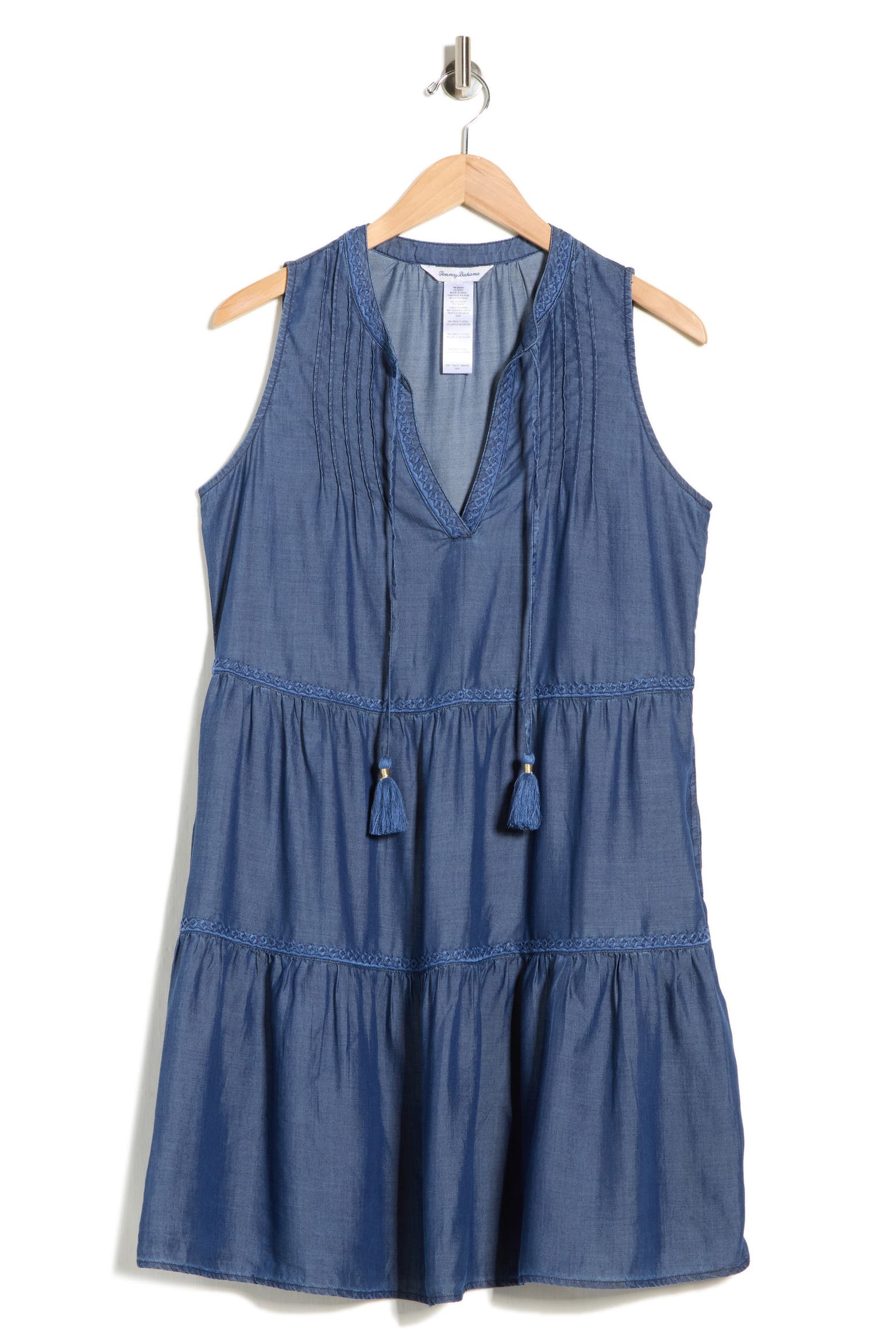 4564 Postcode Sleeveless Tiered Chambray Dress (Women) | Nordstromrack