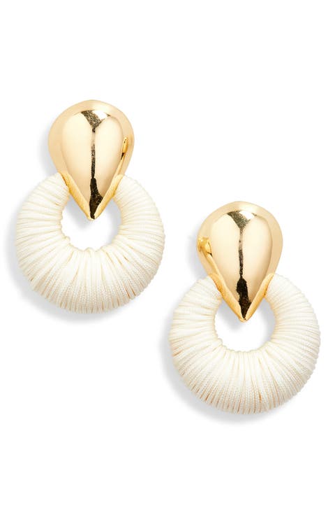 Wrapped Doorknocker Earrings