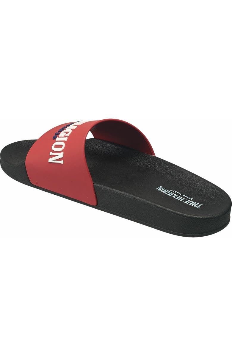 True Religion Men's Weezy Logo Slide, Alternate, color, Red