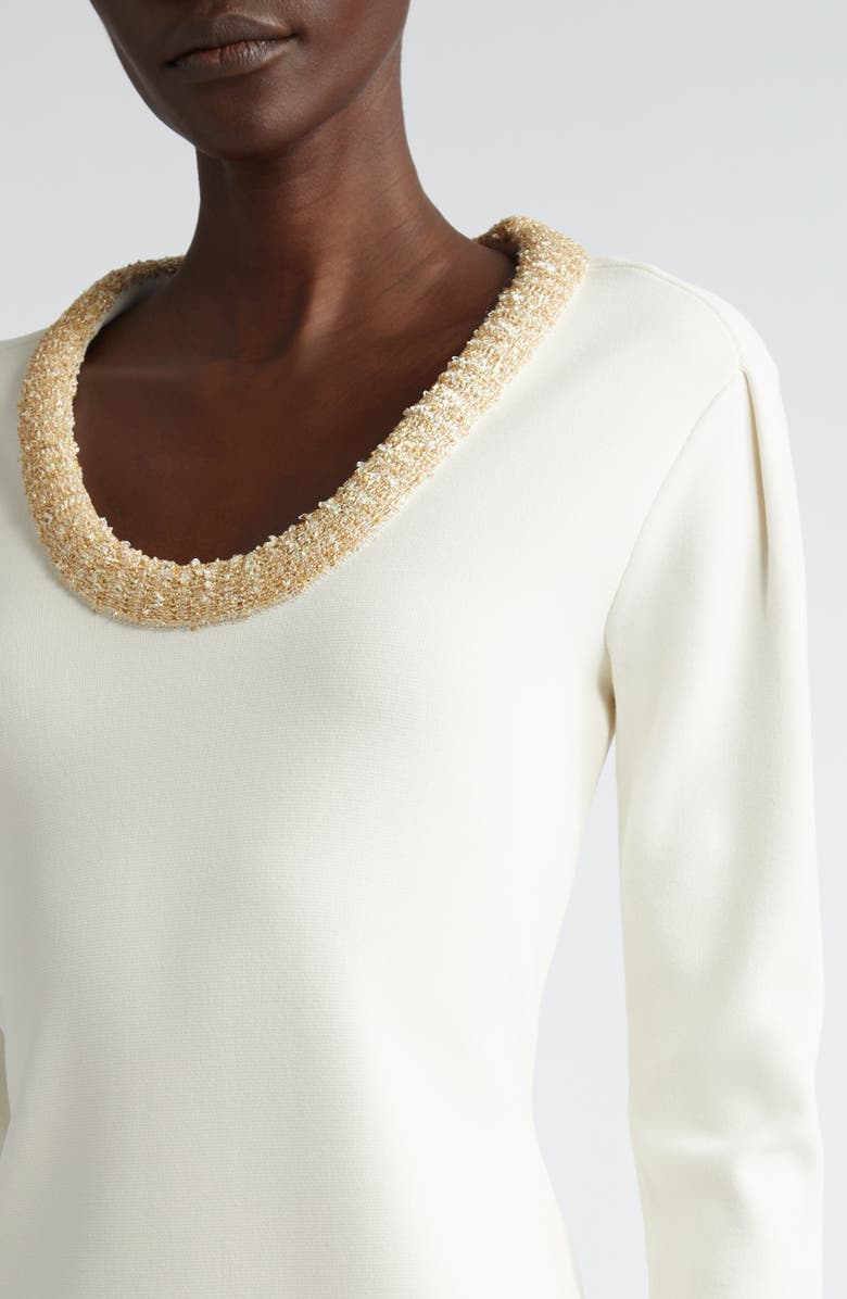 ST. JOHN Roll Neck Long Sleeve Sweater Dress, Alternate, color, 