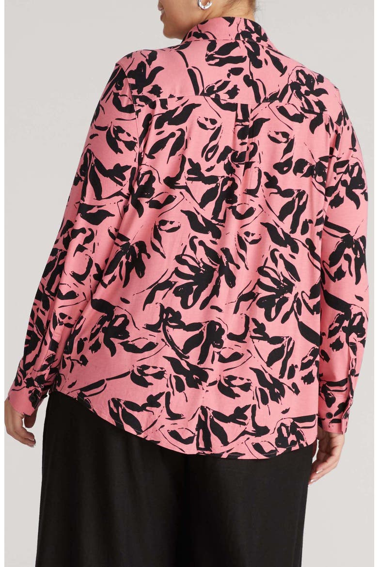 Elbe Button-Up Shirt, Alternate, color, PINK SGRAFITTO PRINT