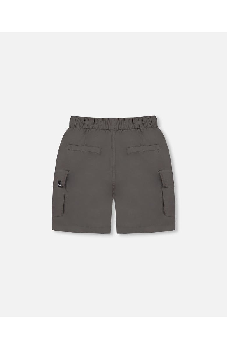 Deux par Deux Boy's Parachute Cargo Pocket Shorts Dark Gray, Alternate, color, 