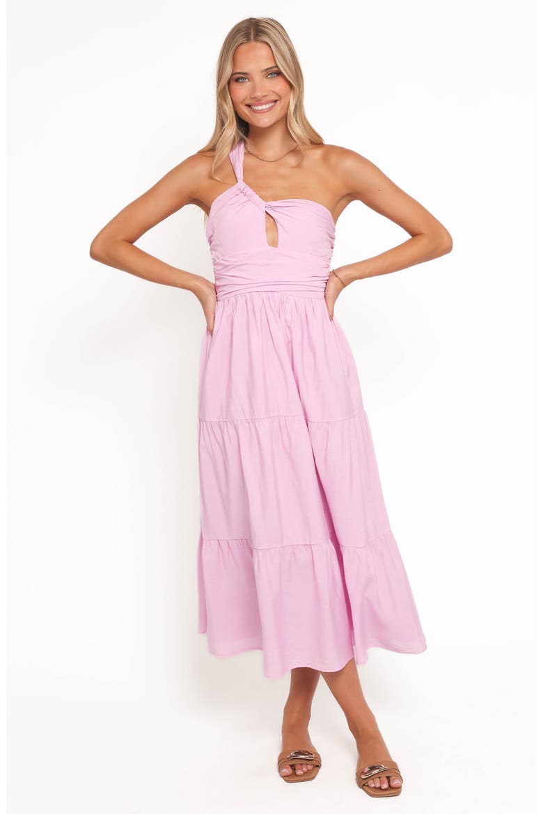 Vinnie One-Shoulder Maxi Dress, Alternate, color, PINK