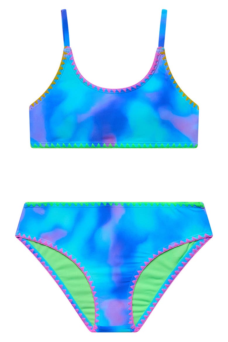 Kids' Muse Whipstitch Two-Piece Swimsuit, Main, color, BLUE