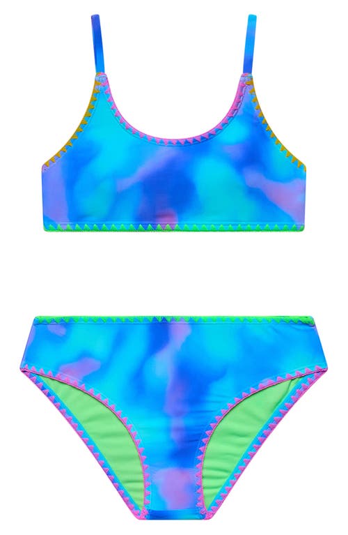 Beach Lingo Kids' Muse Whipstitch Two-piece Swimsuit In Brown