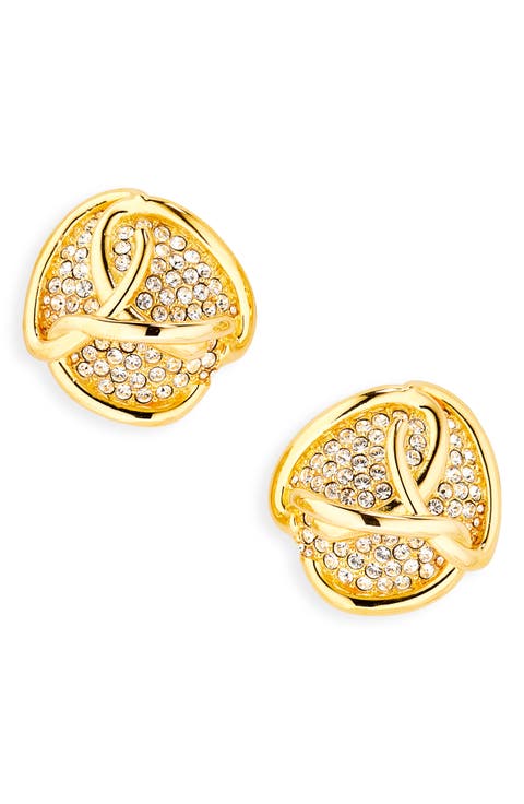 Braided 'O' Pavé Earrings