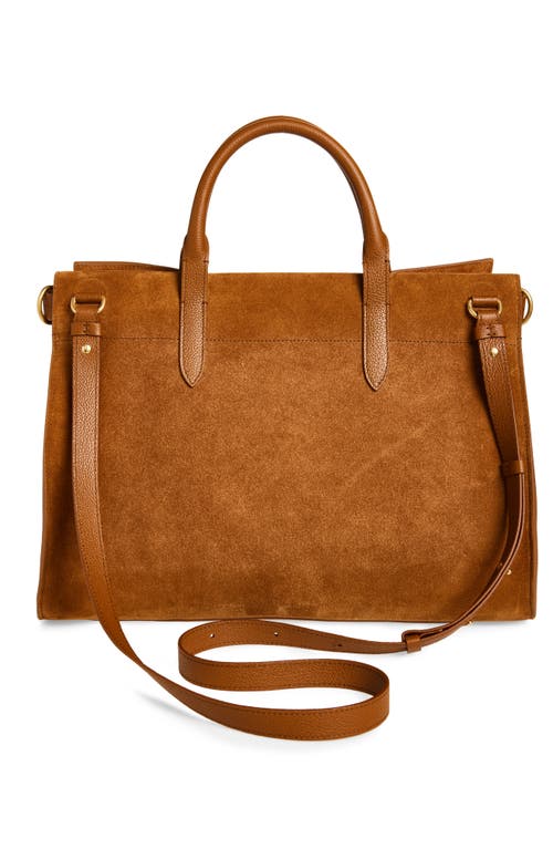 Burberry Medium Cotswolds Suede Tote In Brown