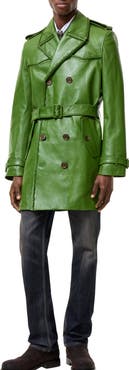 Burberry Mid-length Leather Leverton Trench Coat