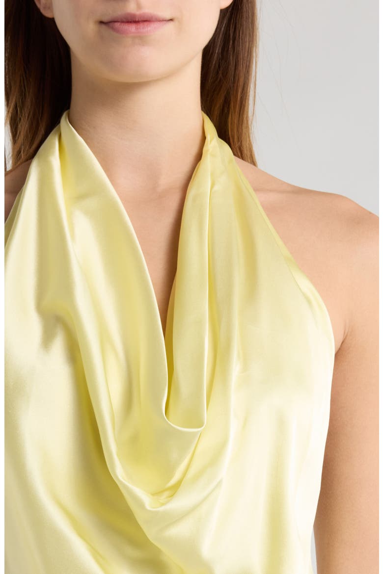 Elira Cowl Halter Neck Midi Dress, Alternate, color, KEY LIMES