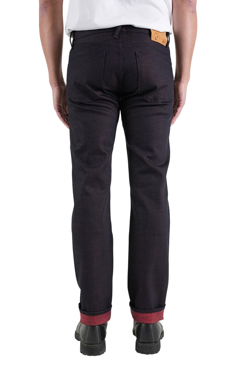The Hammer Straight Leg 13-Ounce Stretch Selvedge Jeans, Alternate, color, BORDEAUX RAW