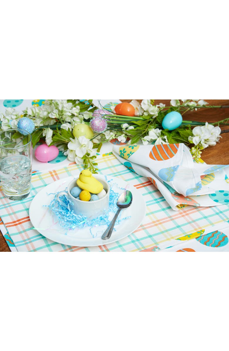 C&F Home Easter Bunny Trail Plaid Cloth Napkin Springs Set of 6, Alternate, color, Blue