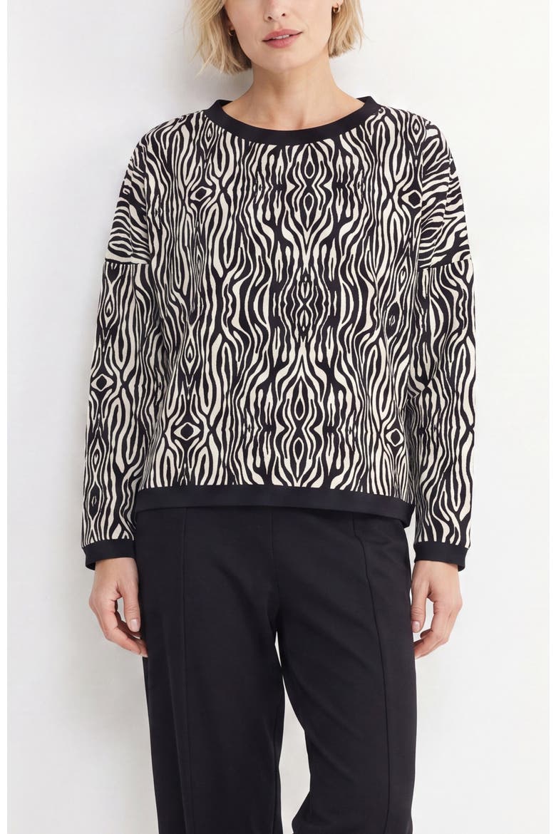 Asta Printed Cotton Jersey Top, Main, color, Animal Print