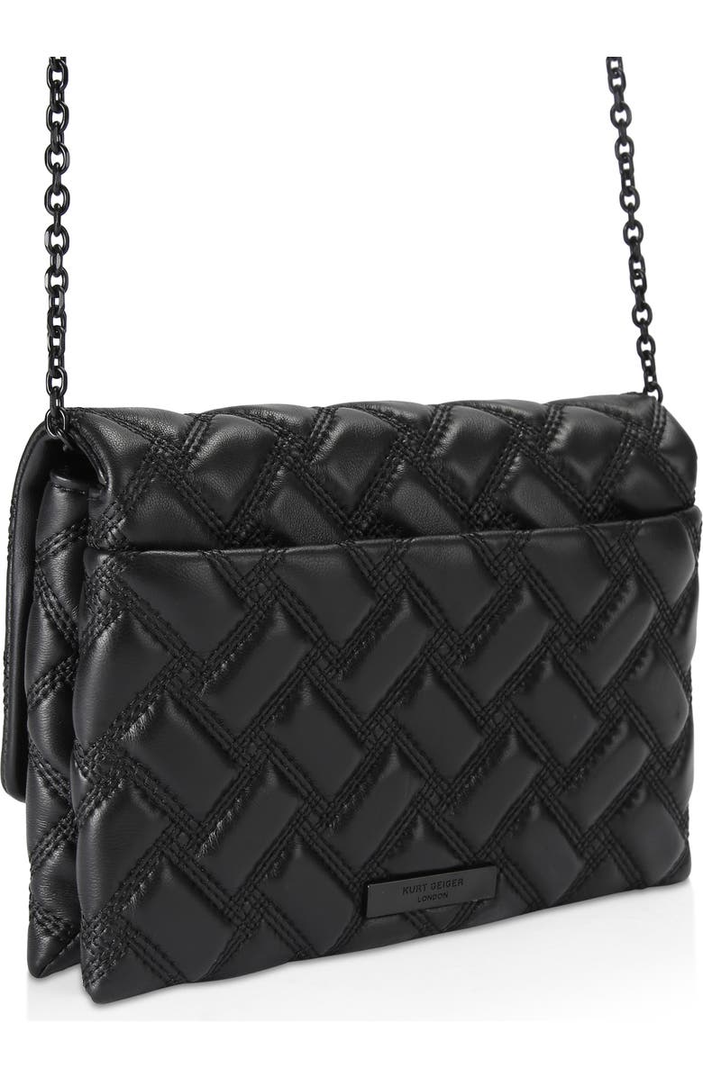 Kurt Geiger London Kensington Duet Quilted Crossbody Bag, Alternate, color, Black
