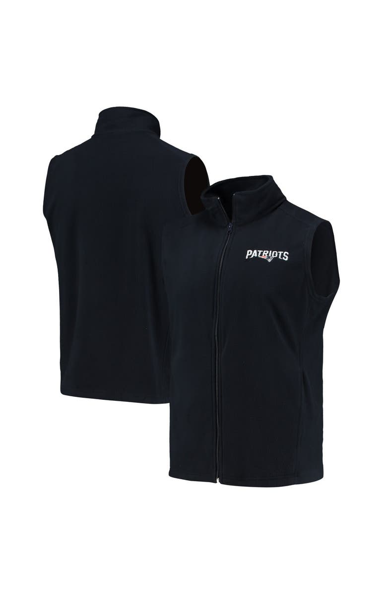 DUNBROOKE Men's Navy New England Patriots Houston Fleece Full-Zip Vest, Main, color, 