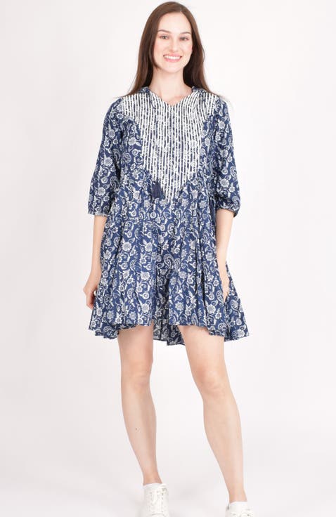 Harper Embroidered Hooded Mini Dress